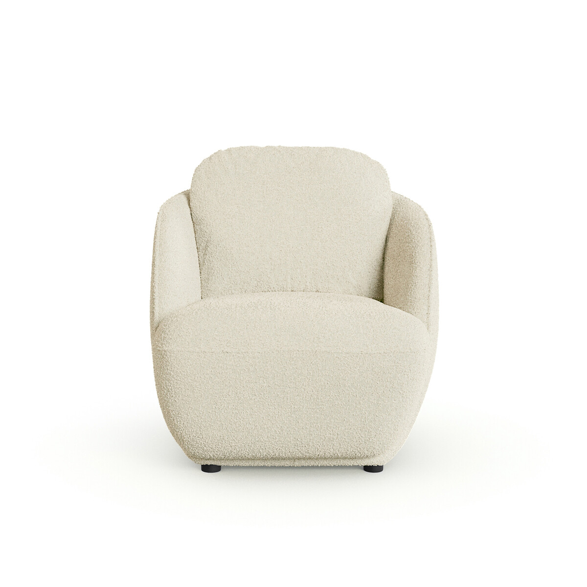 Fauteuil boule, en tissu bouclette, ALPINE ecru, AM.PM
