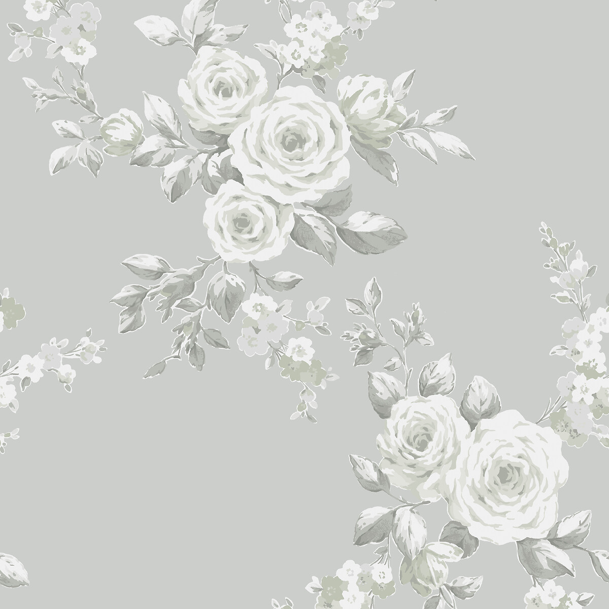10m Canterbury Wallpaper sage, CATHERINE LANSFIELD