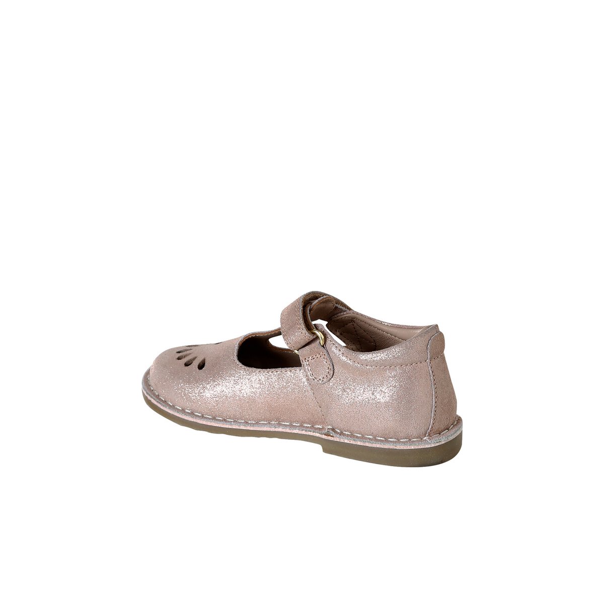 Salomés cuir collection maternelle rose poudré, VERTBAUDET