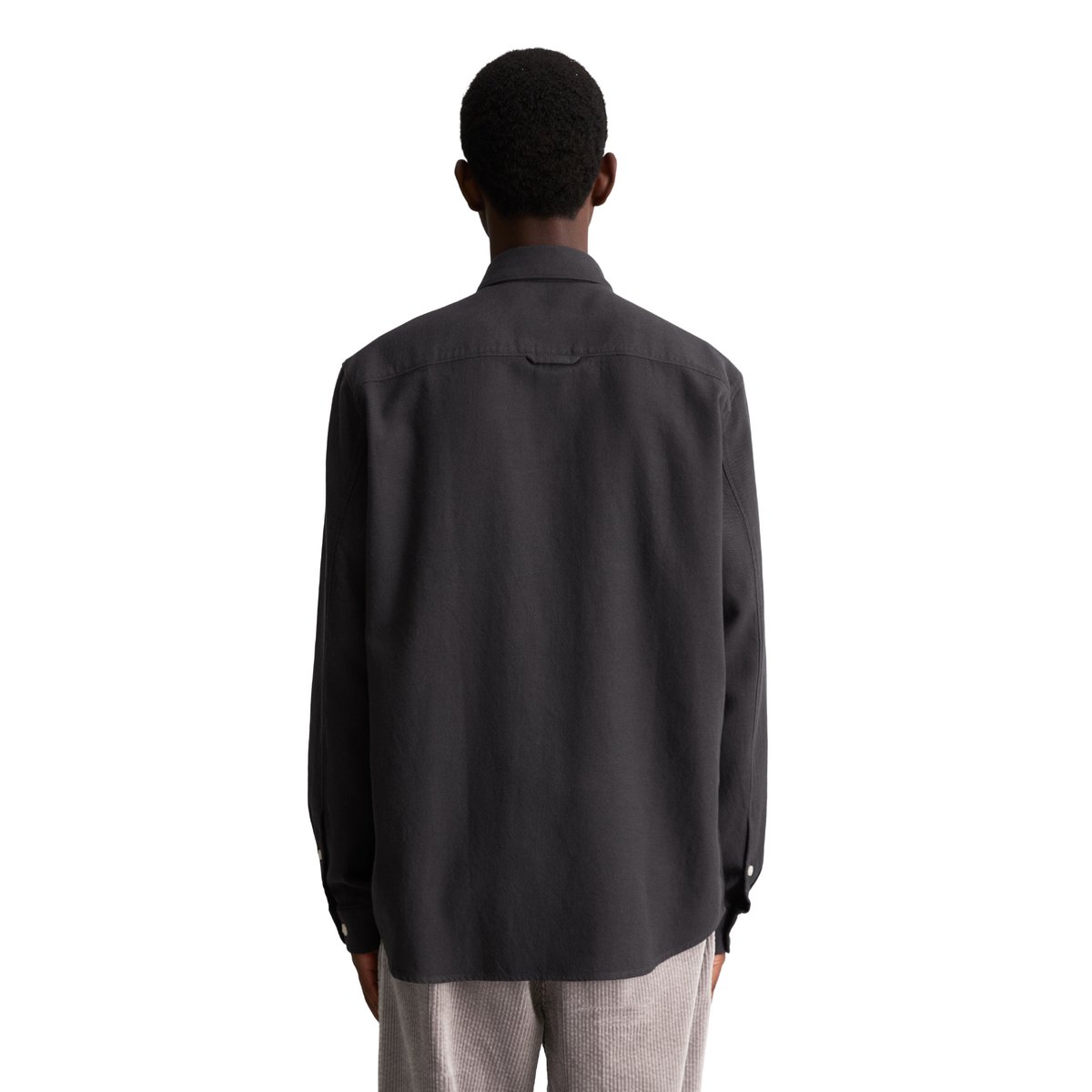 Chemise coupe classique en twill de coton bio doux noir, MARC O’POLO DENIM