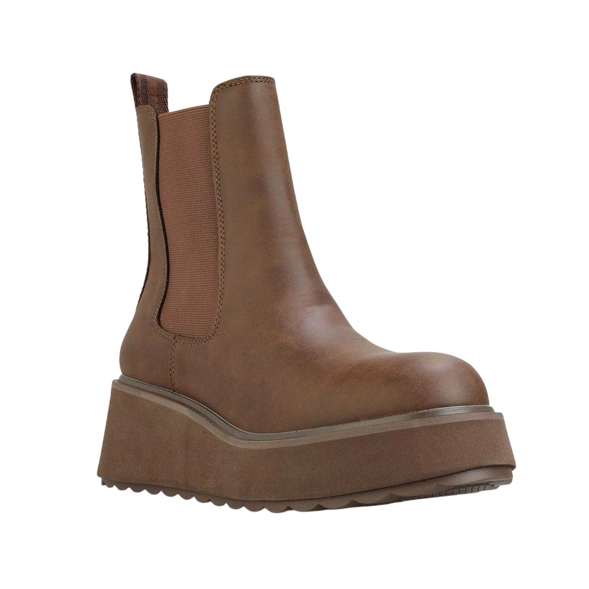 Bottines Chelsea unies à semelles compensées HEYDAY marron, ROCKET DOG