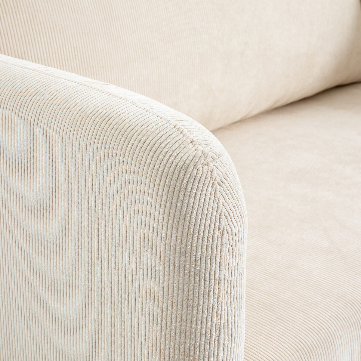 Banquette-lit velours côtelé Hazel ecru, LA REDOUTE INTERIEURS