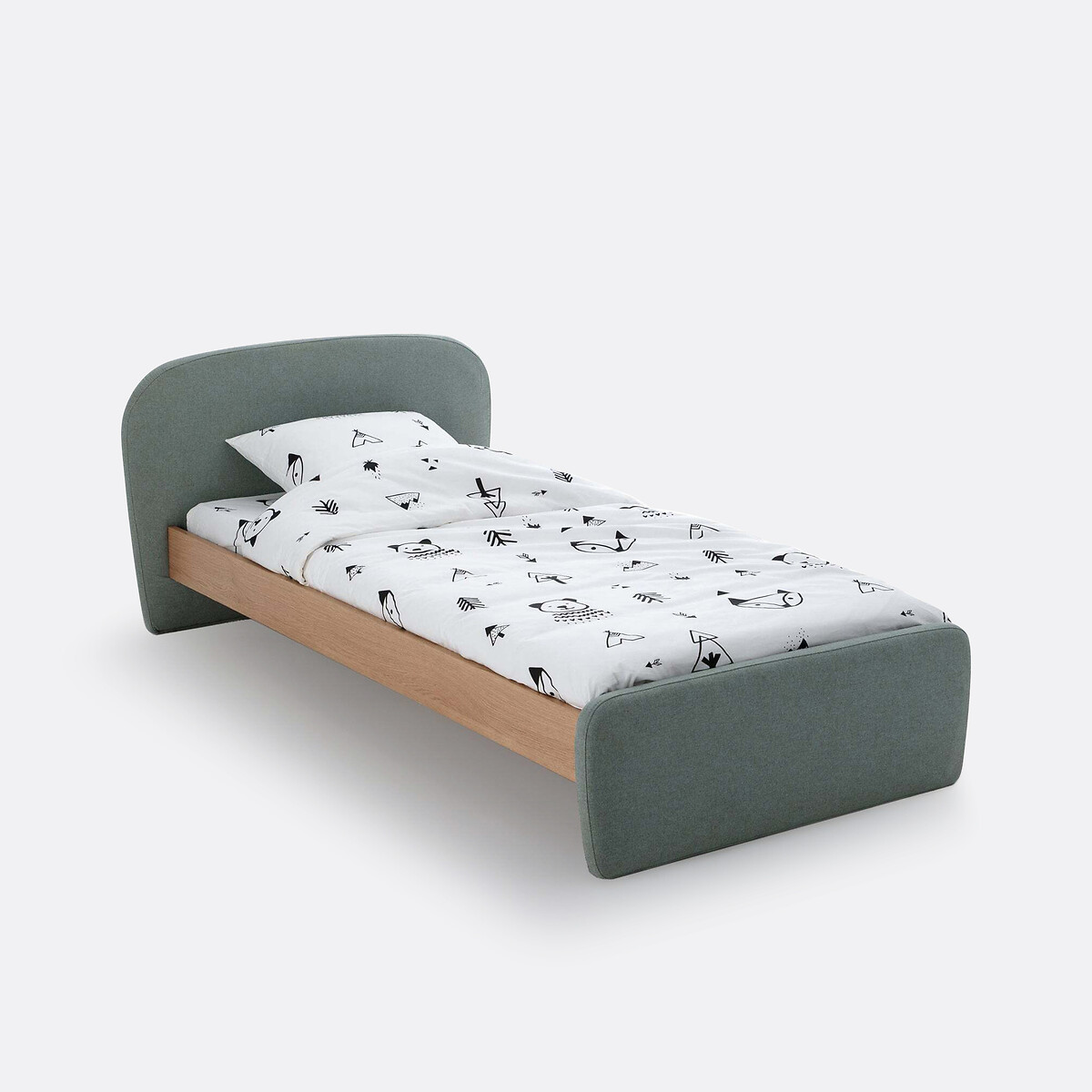 Lit enfant avec sommier, Comète naturel/vert de gris, LA REDOUTE INTERIEURS