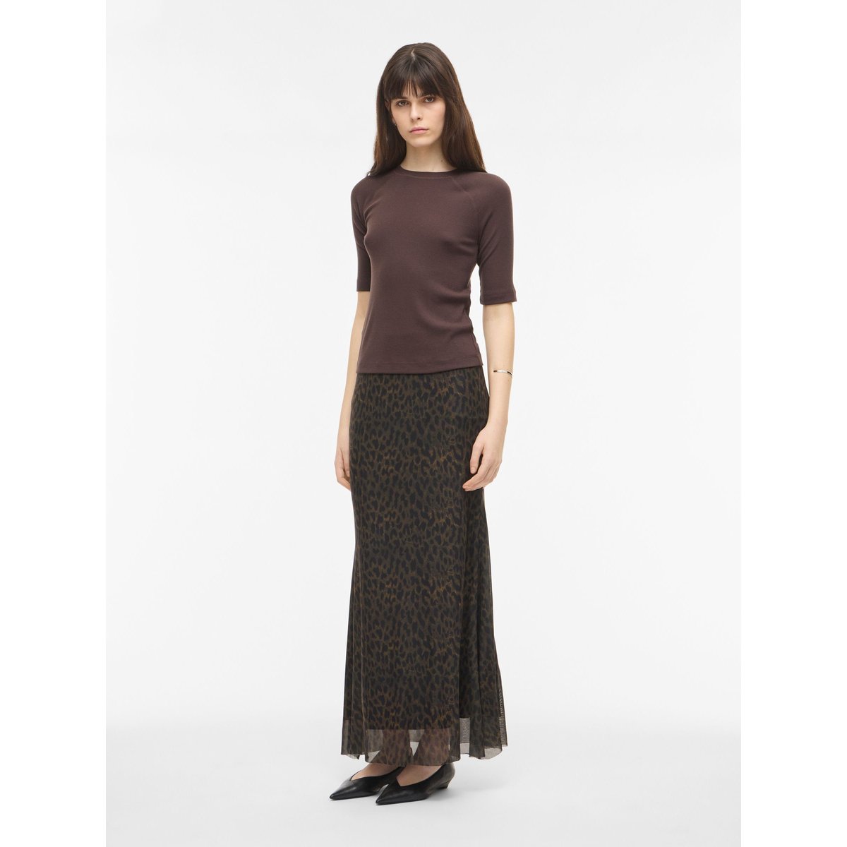 Jupe Longue marron - dull gold1, ROUGE EDIT