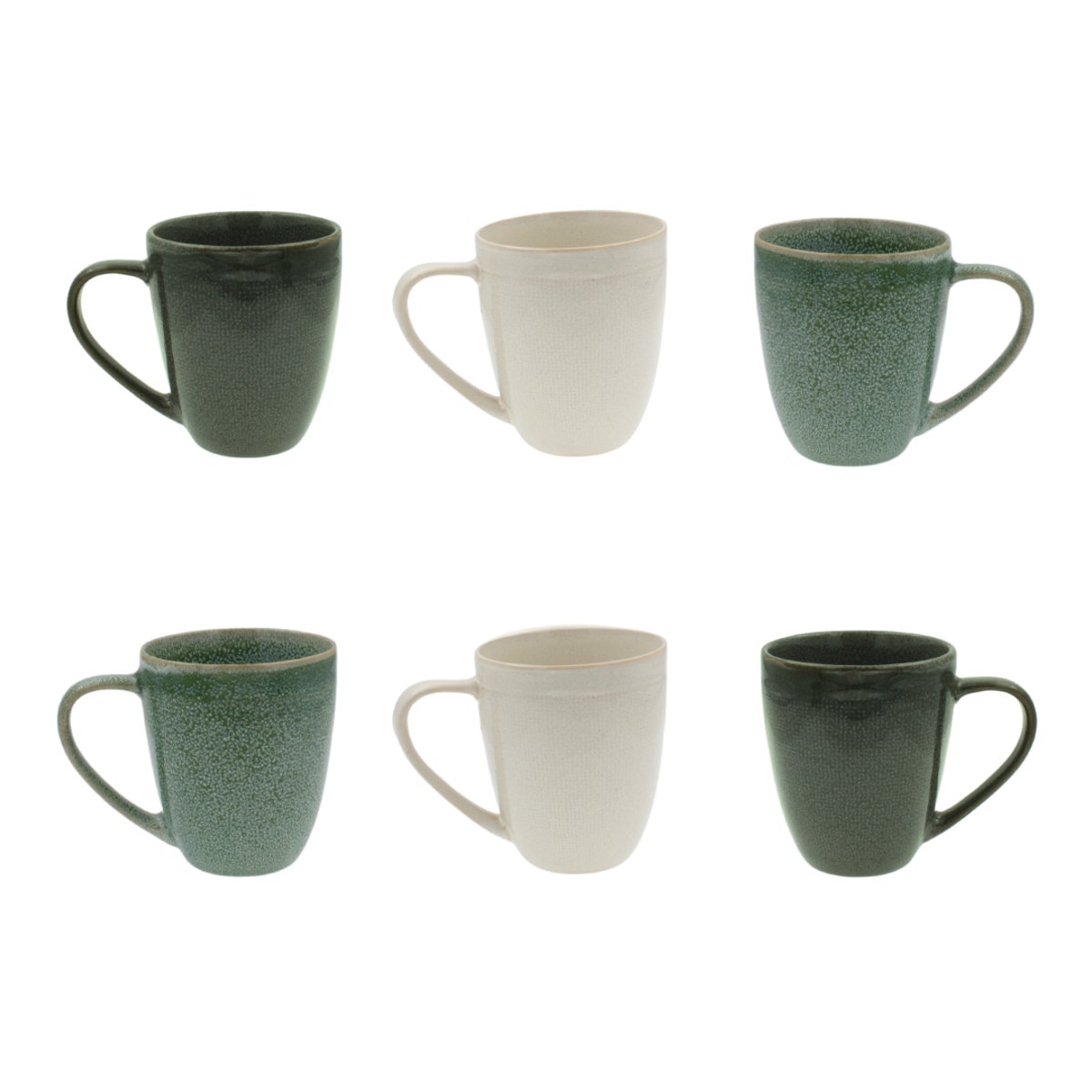 Lot de 6 mugs, MILA vert, ARTIME