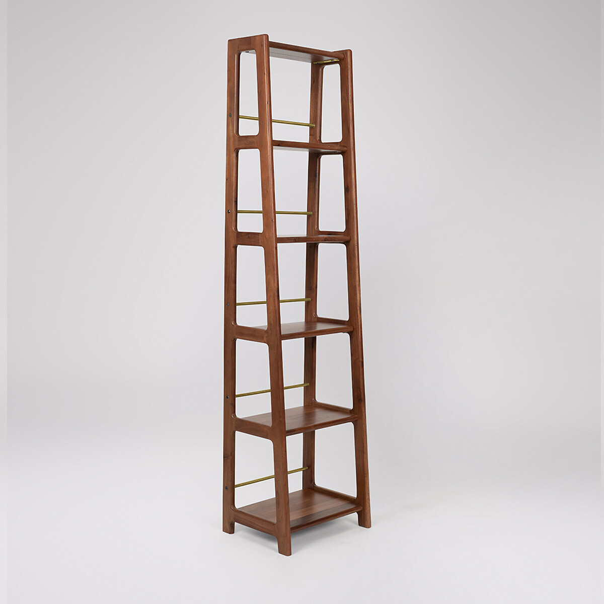 Noah Acacia Wood Narrow Shelving dark acacia wood, SWOON