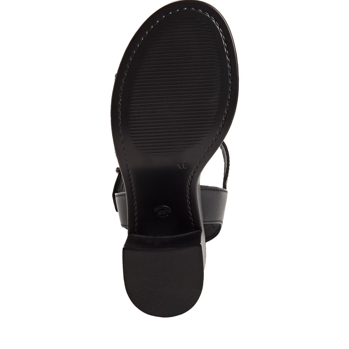 Sandale à talon en cuir noir cuir, TAMARIS