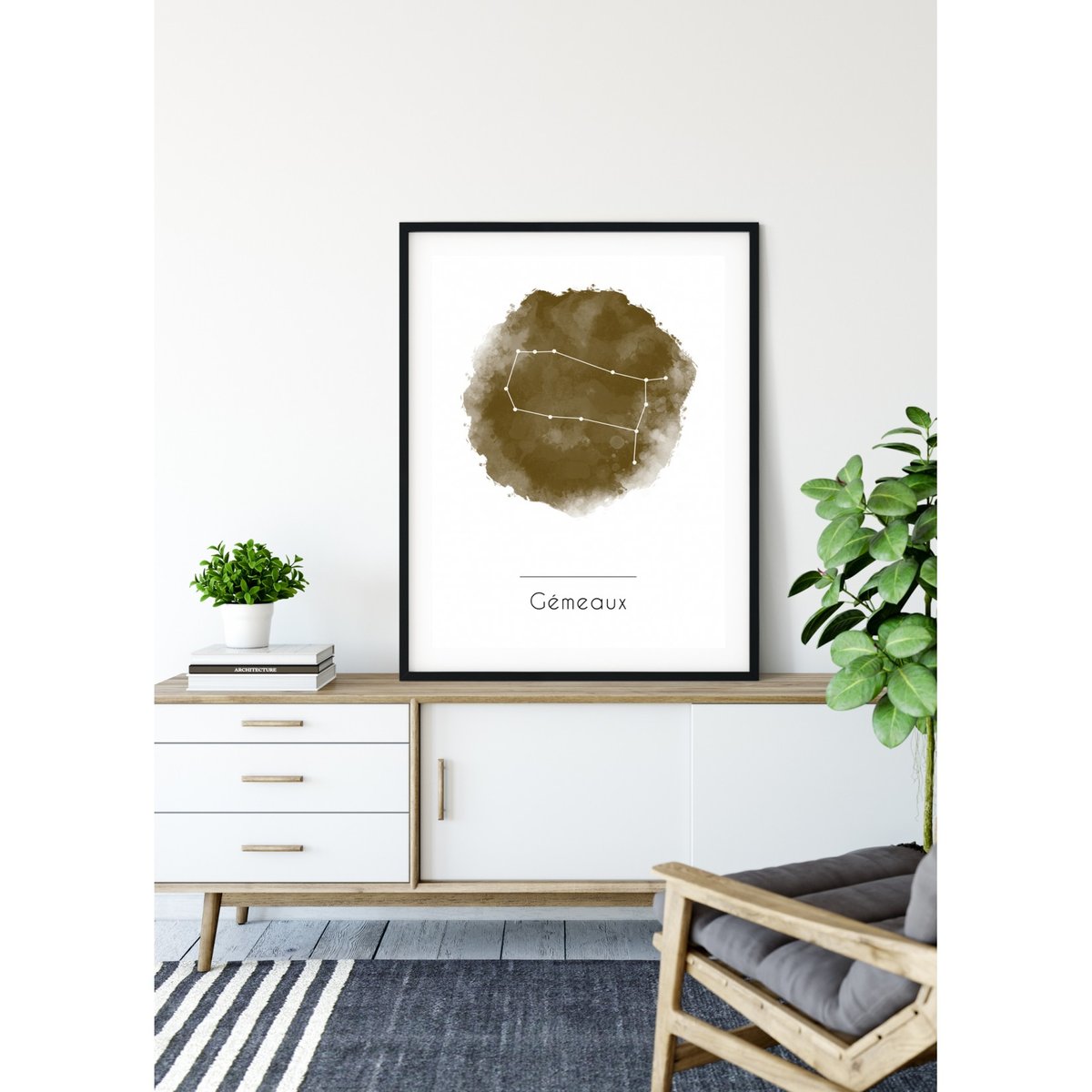 Affiche Gémeaux blanc, L'AFFICHERIE
