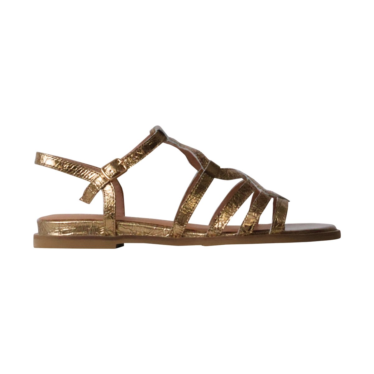 Sandales Cuir Sabine or, EMILIE KARSTON