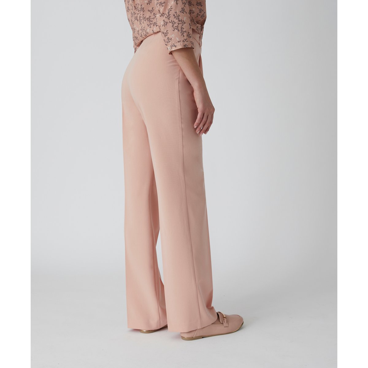 Pantalon ample biais satin rose poudre, DAMART