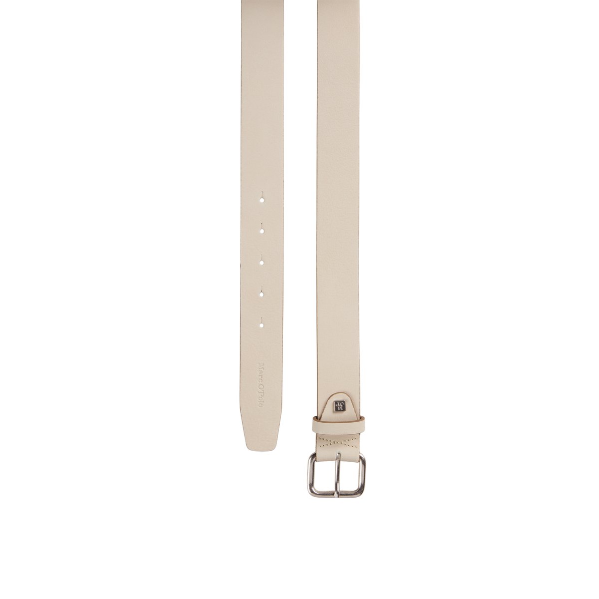 Ceinture en cuir nubuck souple crème, MARC O'POLO