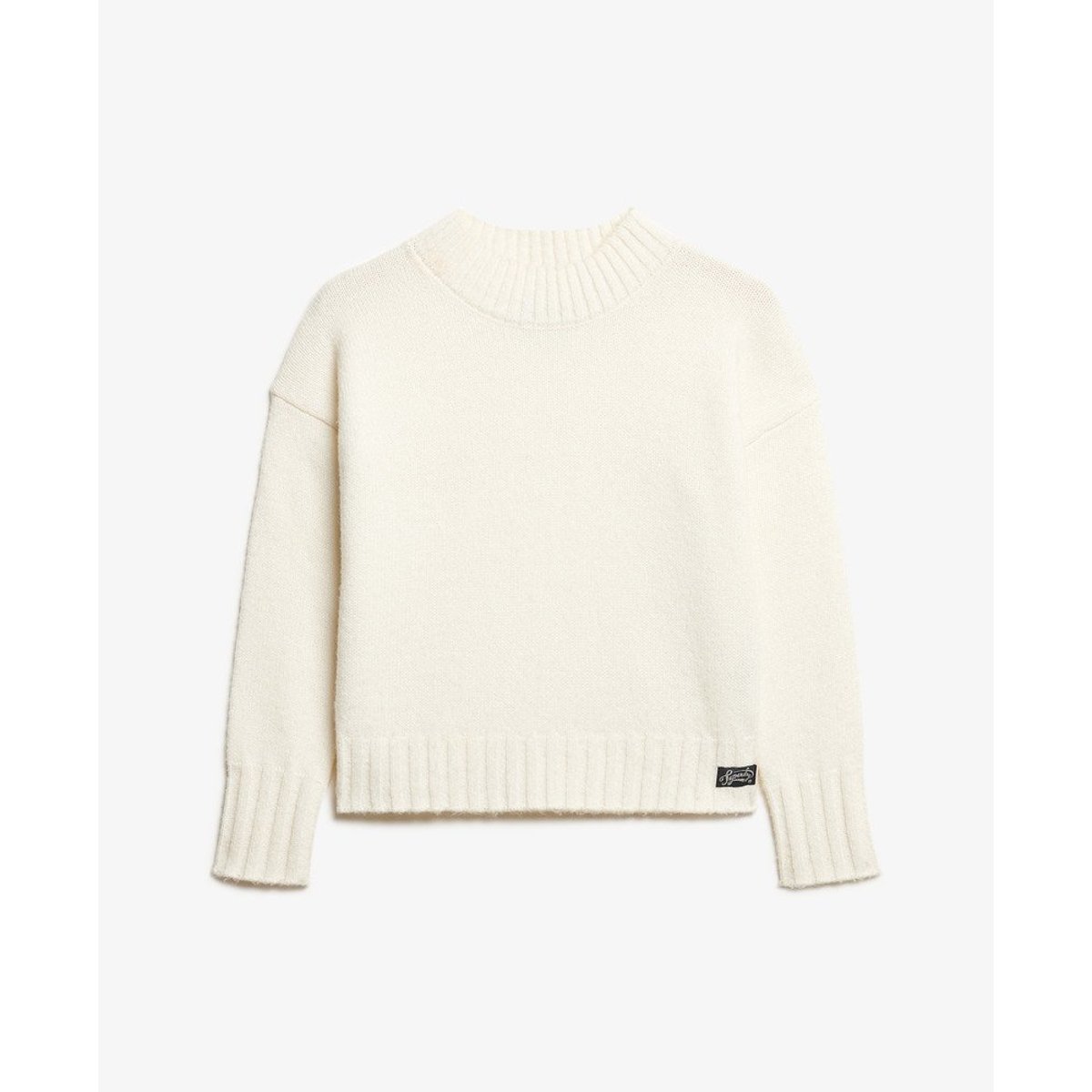 Pull à col cheminée Essential blanc vif, SUPERDRY