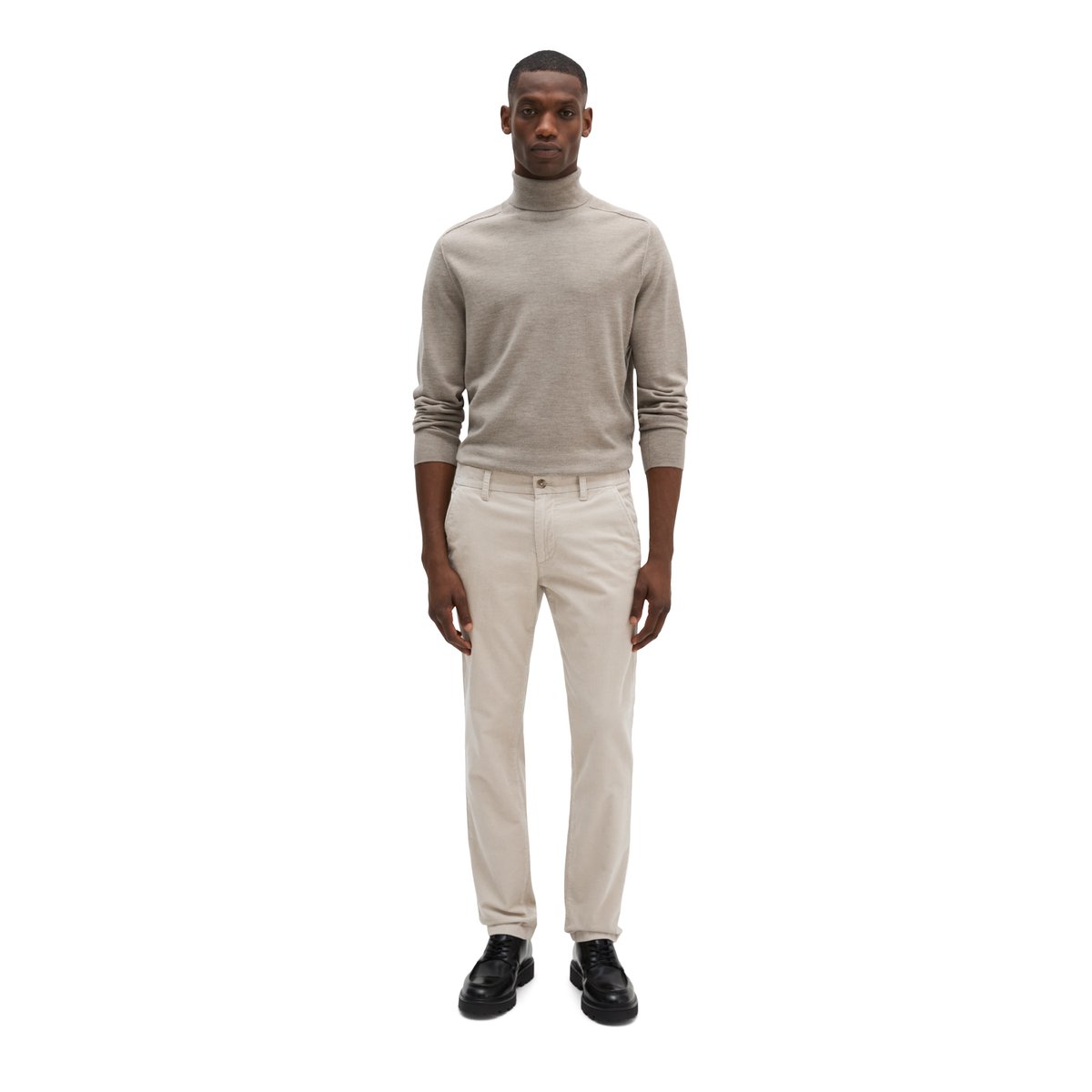Pantalon en velours côtelé, modèle Stig, coupe jogger en coton organique stretch doux beige, MARC O'POLO