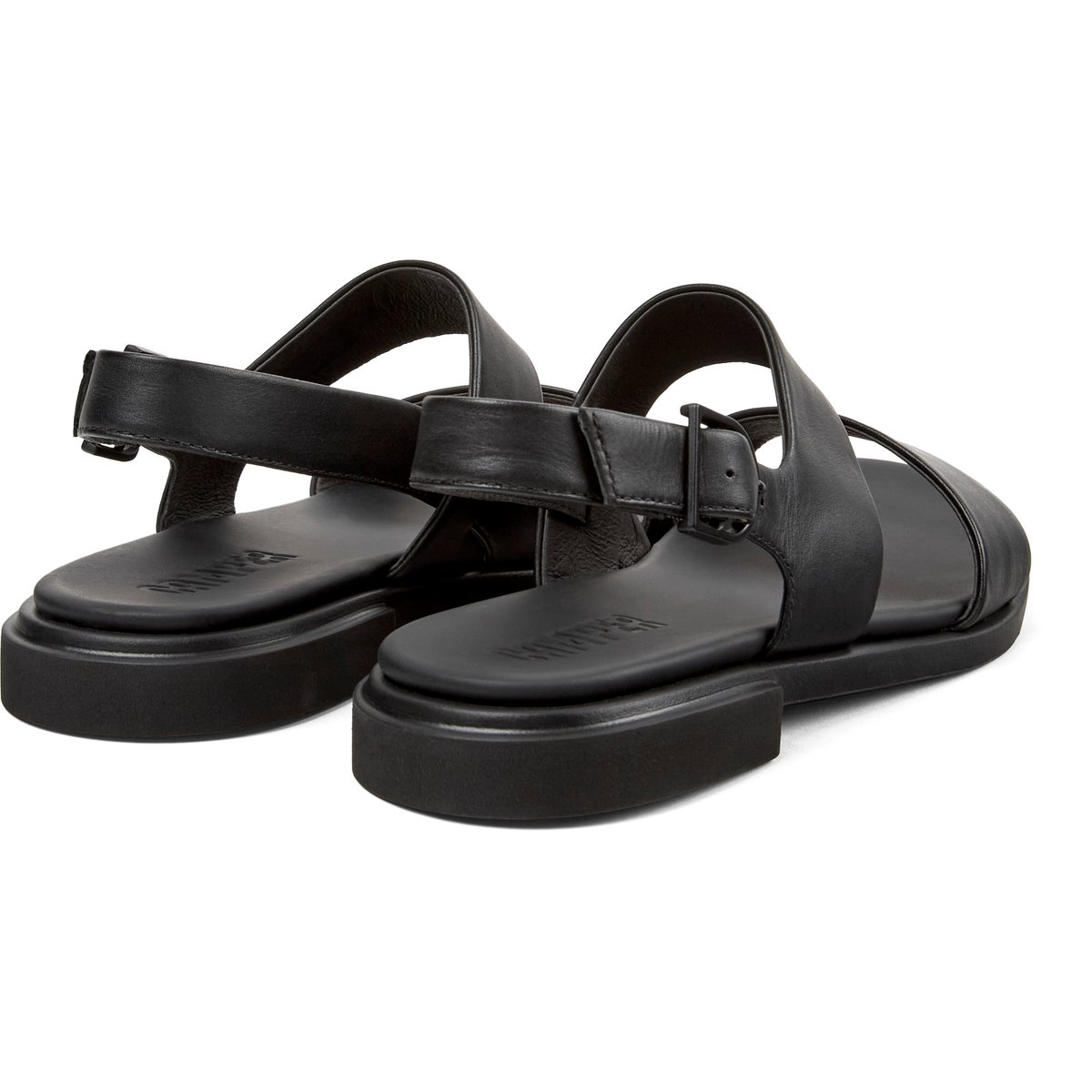 Sandales Edy Cuir noir, CAMPER