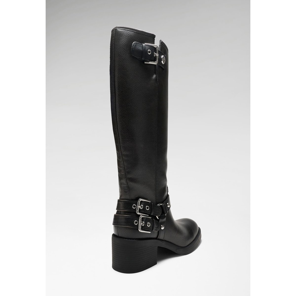 Bottes Matley En Cuir Véritable noir, GUESS