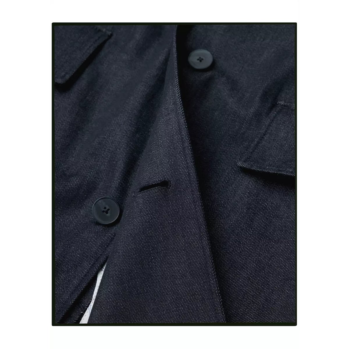 Trench en jean col montant bleu, MANGO MAN