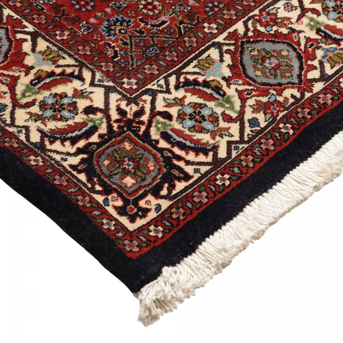 Tapis d'orient, motif oriental, noué main en laine, BIDJAR 3 rouge, bleu, crème, UN AMOUR DE TAPIS