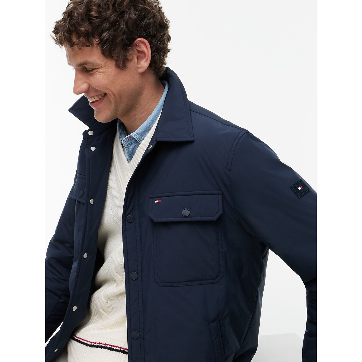Veste, col chemise bleu marine, TOMMY HILFIGER