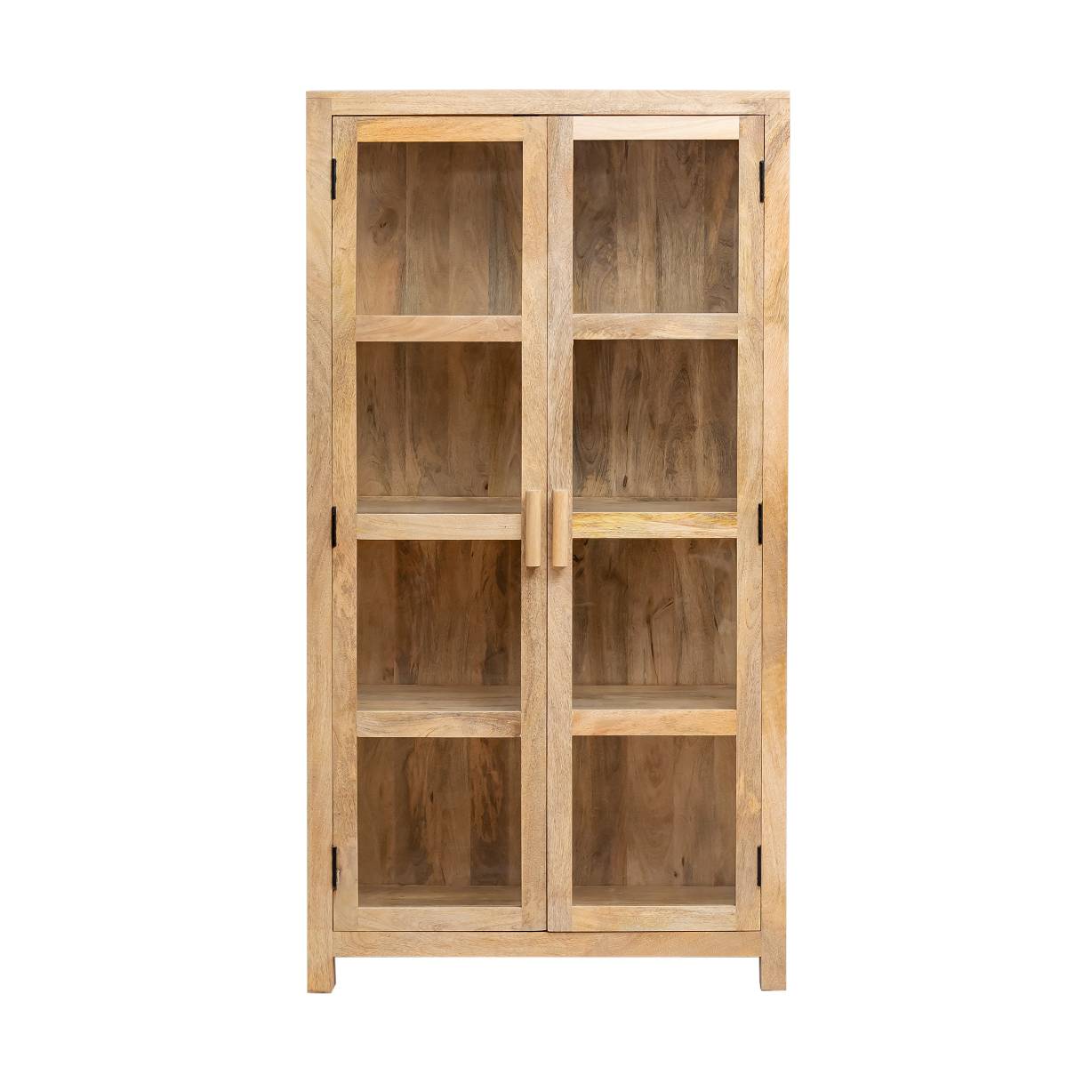 Vitrine en bois de manguier  AMARIS bois clair, MADE IN MEUBLES 