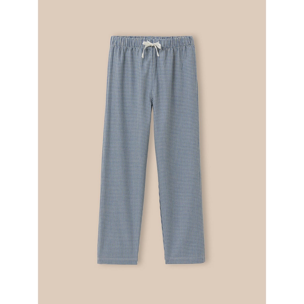 Pyjama bi-matière vichy vichy bleu, CYRILLUS