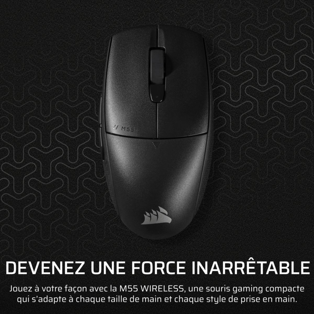 Souris Gamer Sans Fil M55 Wireless couleur unique, CORSAIR