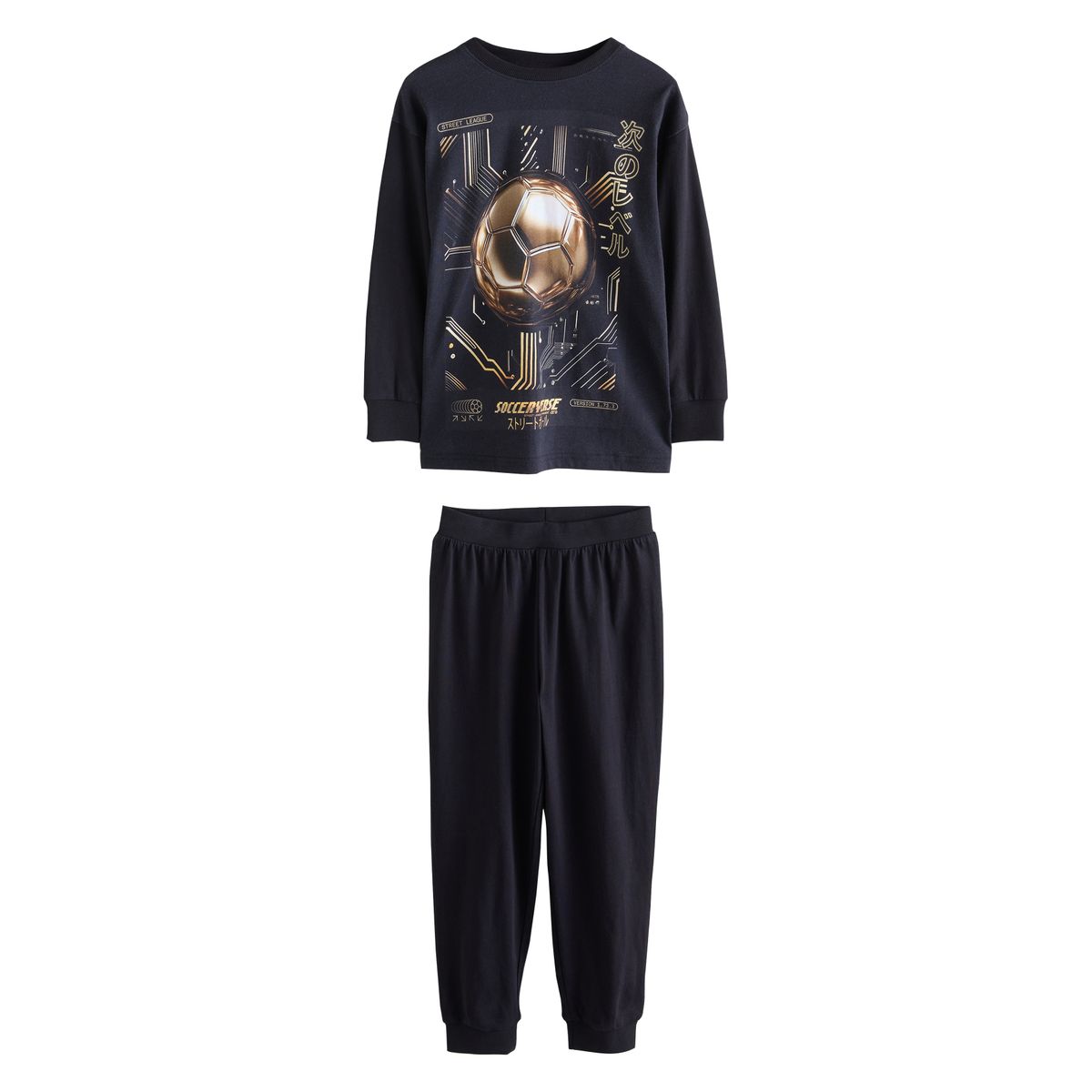 Pyjamas à manches longues, lot de 2 noir/doré, NEXT