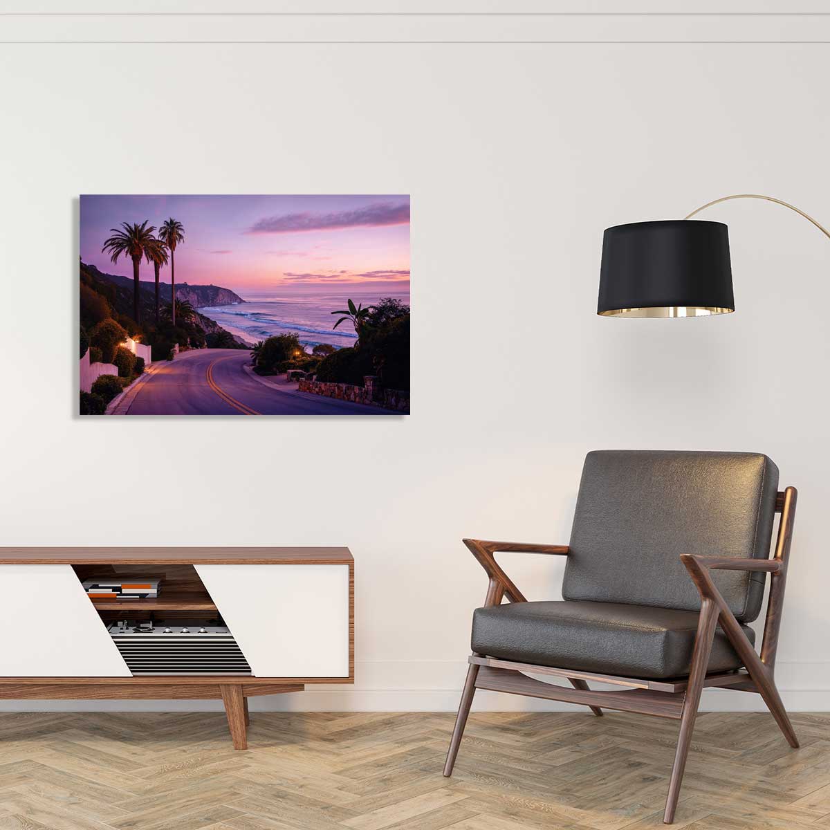 Tableau coucher de soleil sur la mer tableau alu dibond, HEXOA
