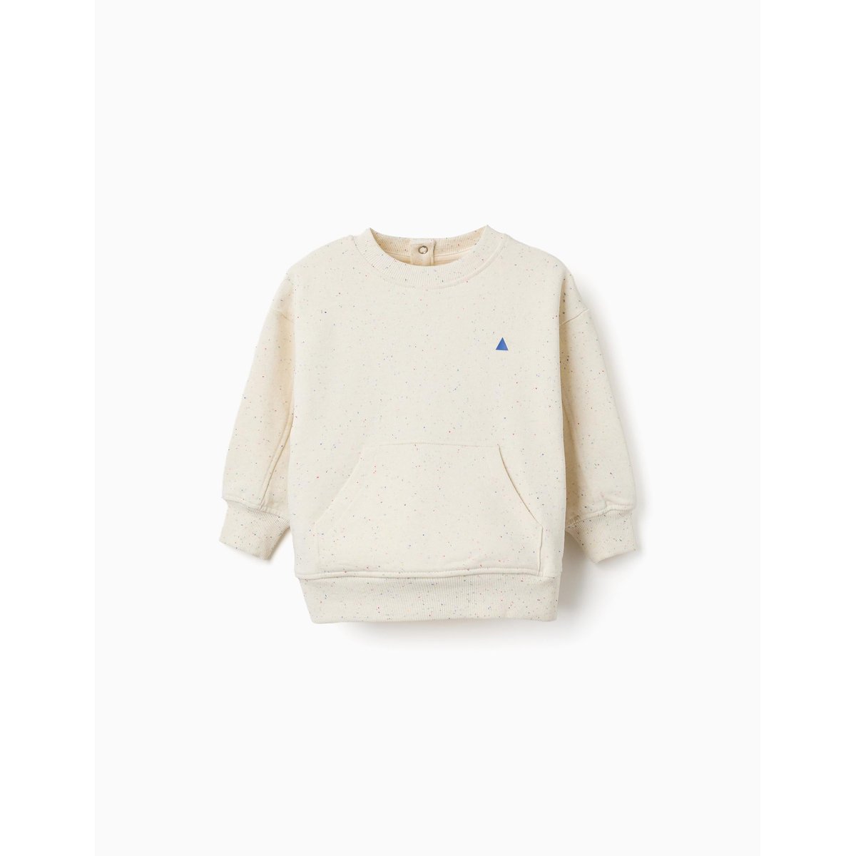 Sweat en coton avec fils colorés blanc, ZIPPY