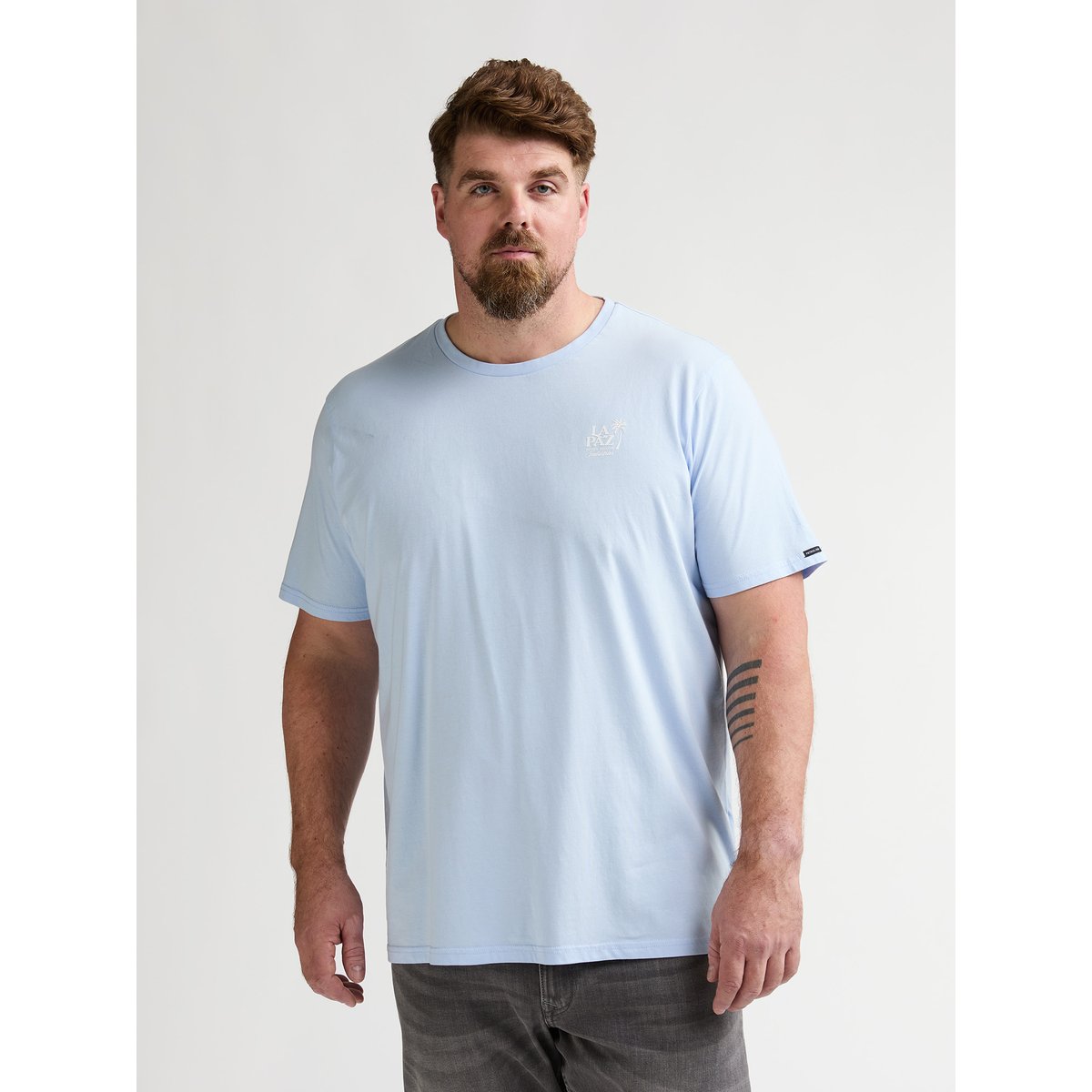 T-shirt en jersey grande taille titanio bleu sky, PETROL INDUSTRIES