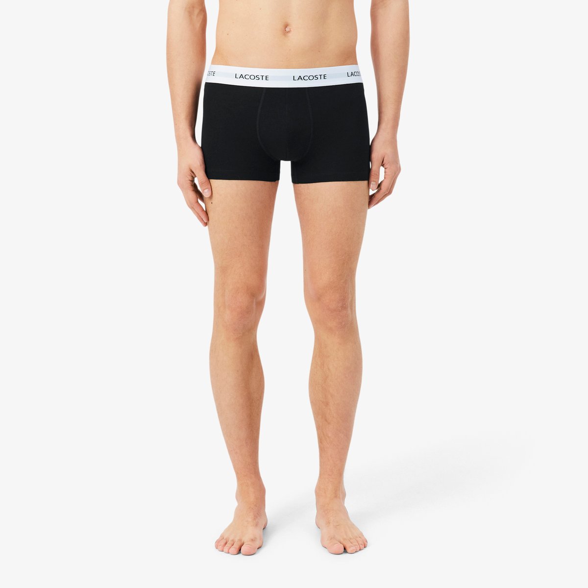 Lot de 3 boxers courts coton stretch noir-ein, LACOSTE