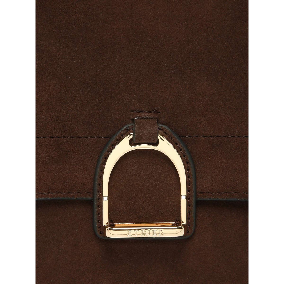 Sac bandoulière S Altesse suede chocolat, ETRIER