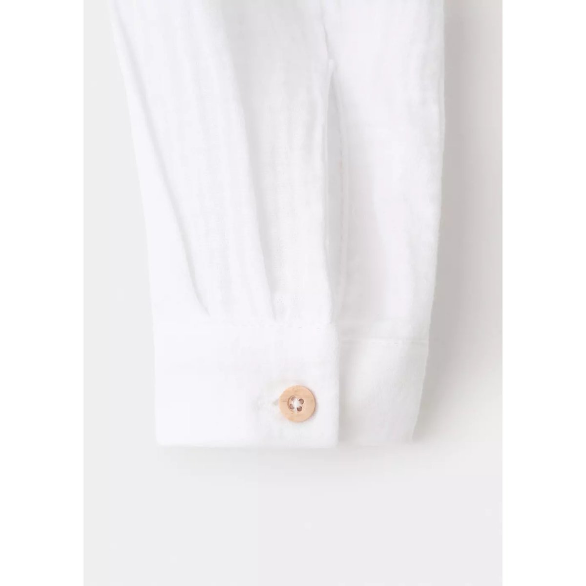 Chemise polo en coton blanc cassé, MANGO BABY