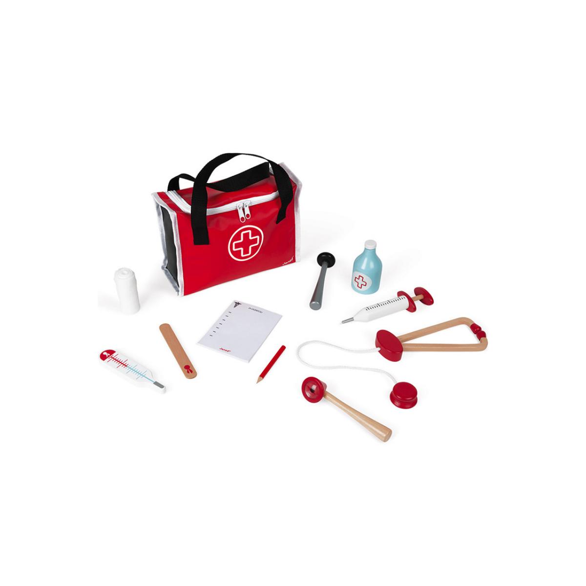 Jouet d'imitation mallette du docteur rouge, JANOD