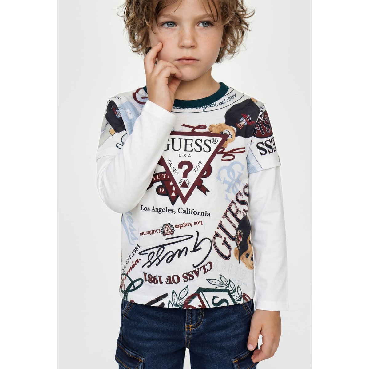 T-Shirt Imprimé fantaisie multicolore, GUESS KIDS