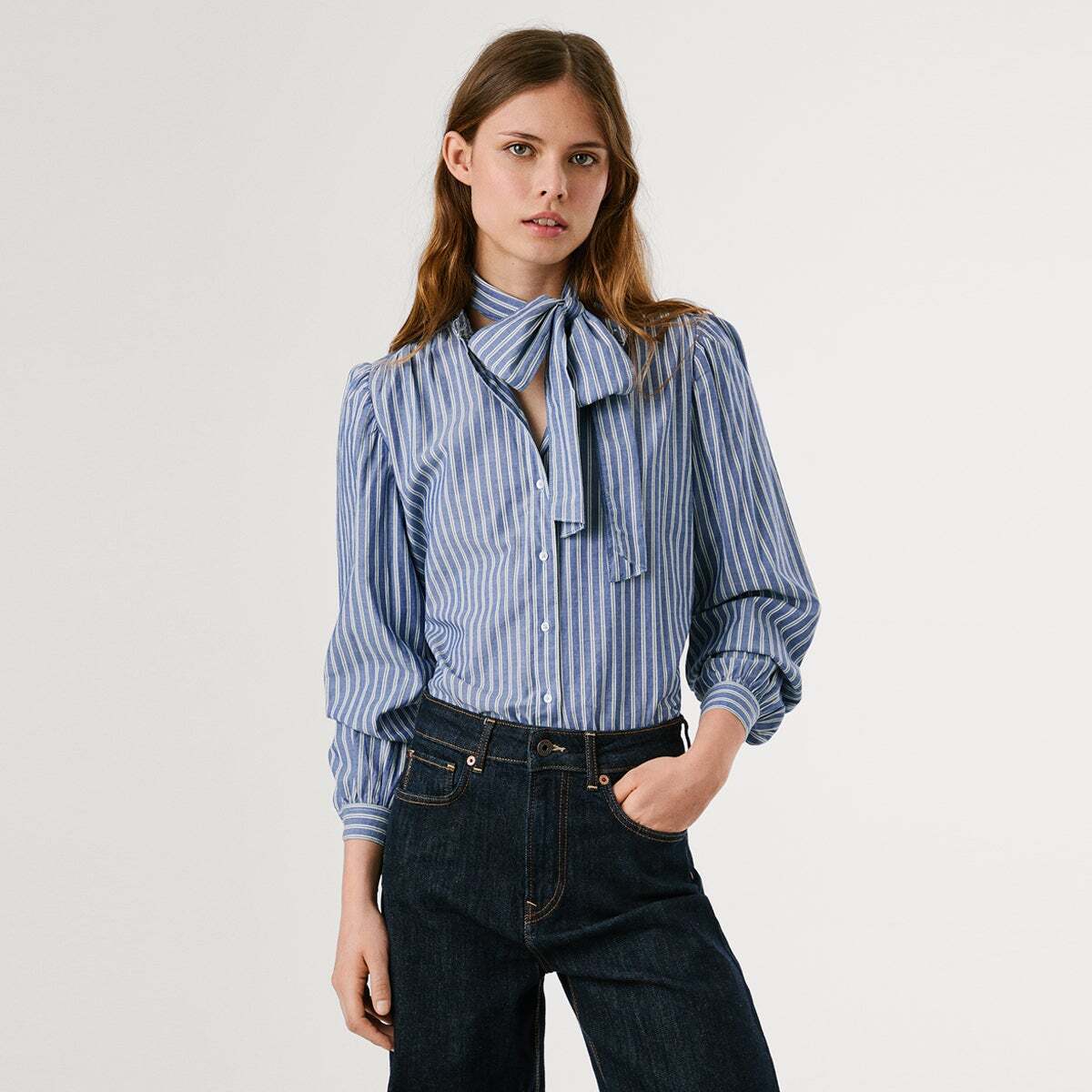 Chemise À Rayures En Popeline bleu, PEPE JEANS