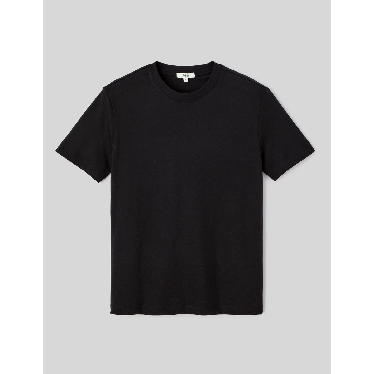 T-shirt basique col rond noir, BZB