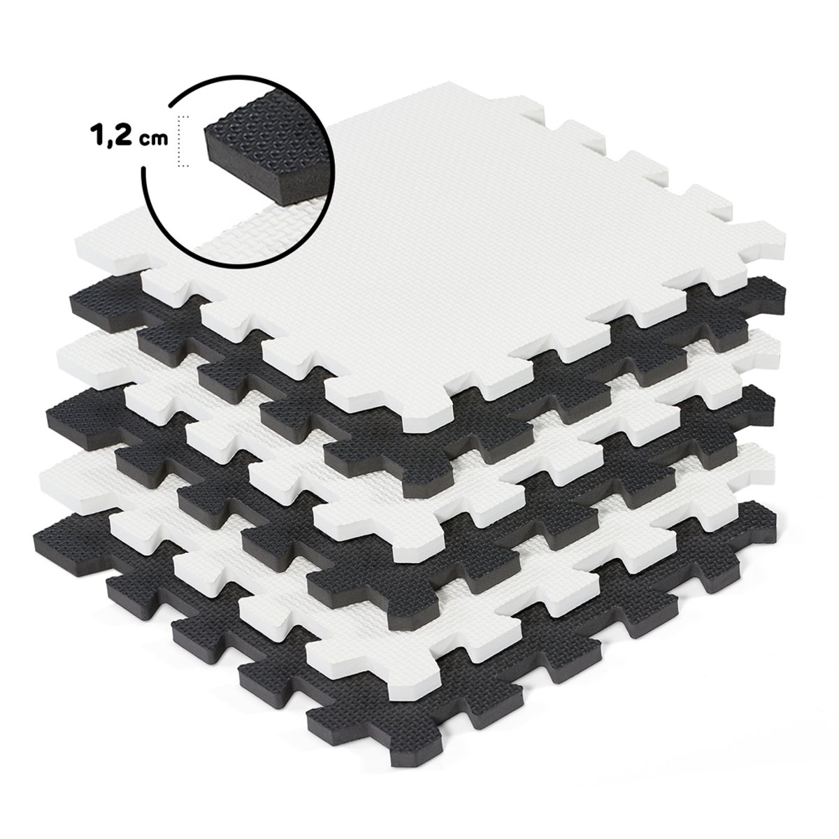 Tapis en mousse noir et blanc, KINDERKRAFT