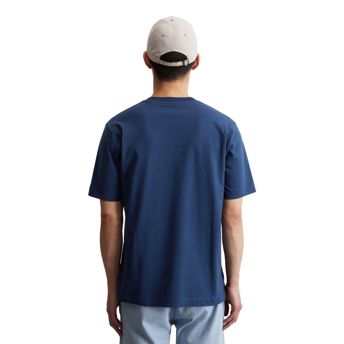 T-shirt regular en pur coton bio bleu moyen, MARC O'POLO