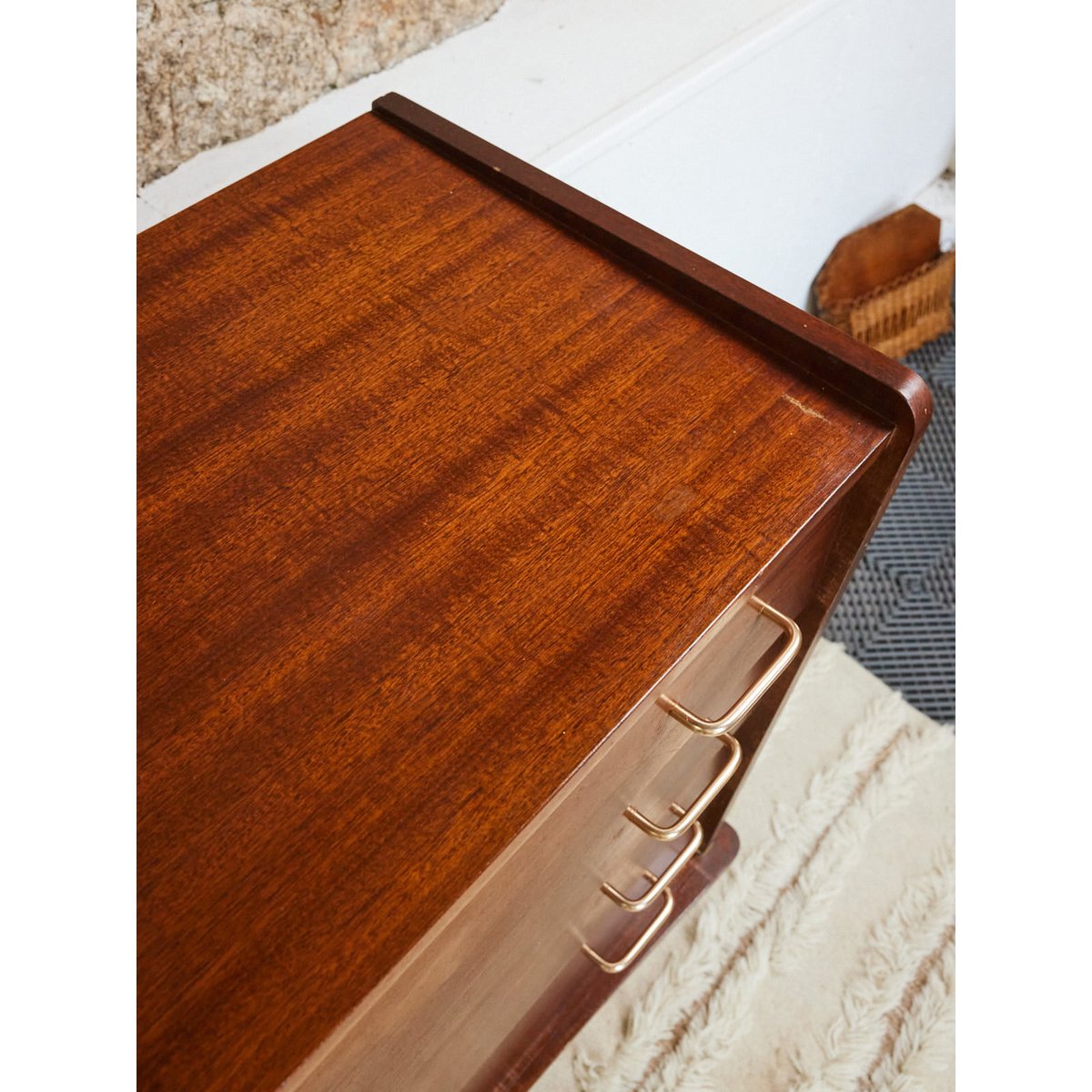 Commode en bois Garance N°677 - Bon état bois foncé, DEBONGOUT