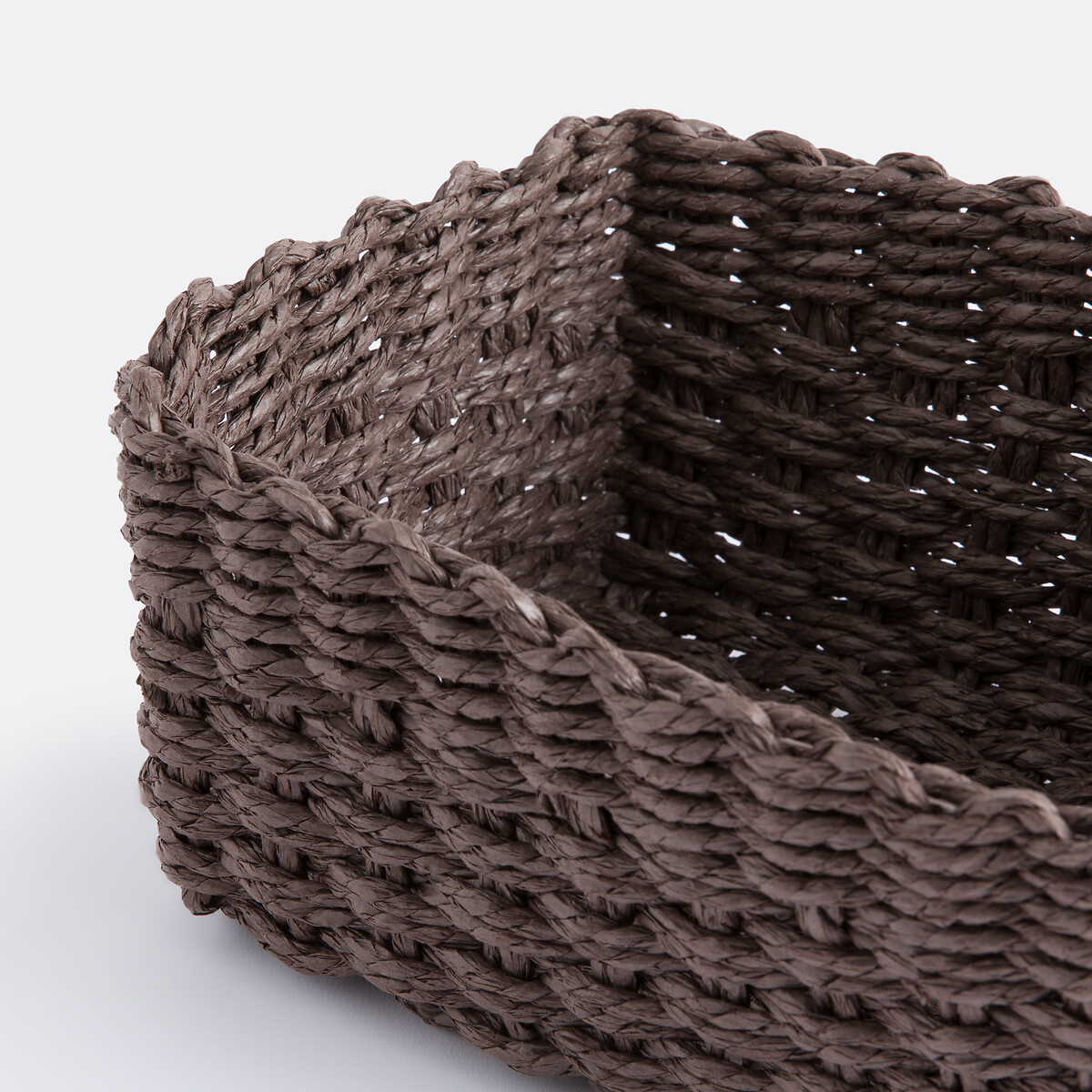 Set of 2 Alano Paper Rope Baskets chocolate brown, LA REDOUTE INTERIEURS
