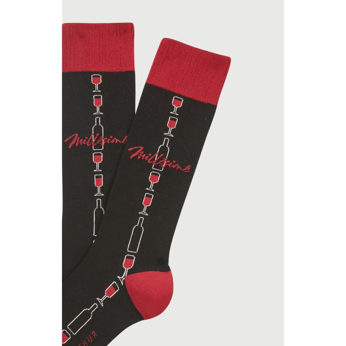 Chaussettes en coton imprimé Millésimé noir, ARTHUR