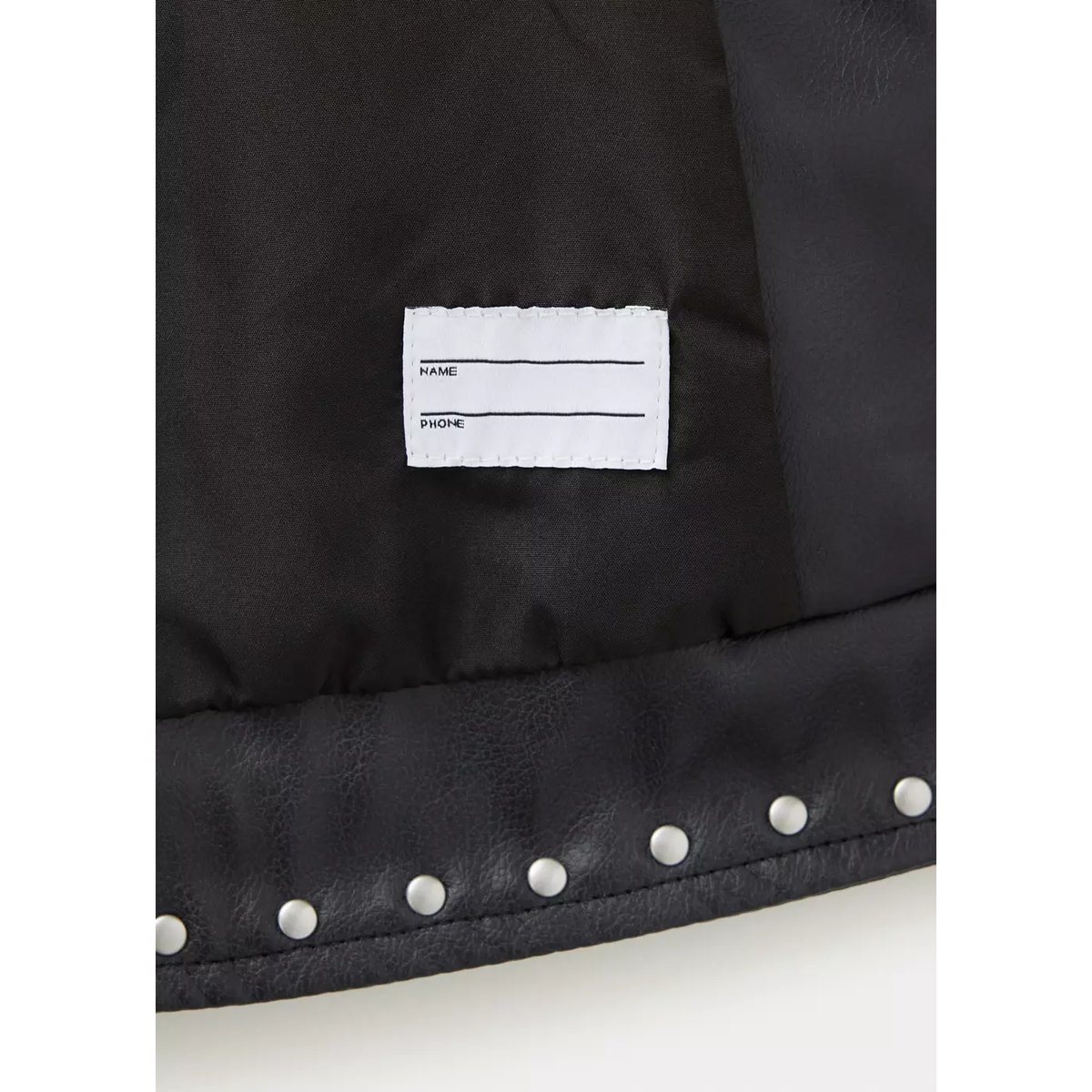 Veste effet cuir à clous noir, MANGO KIDS