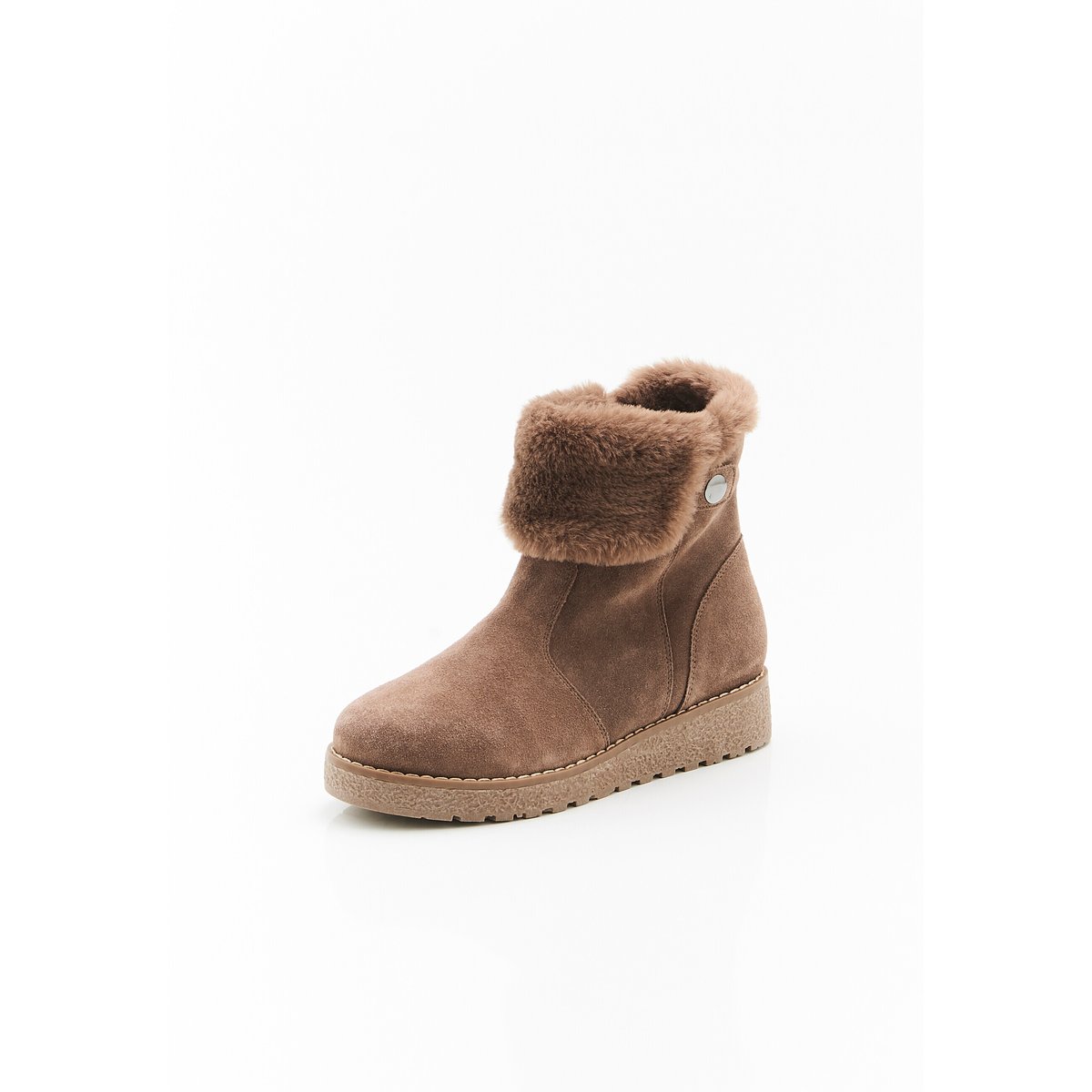 Boots fourrées Thermolactyl marron taupe, DAMART
