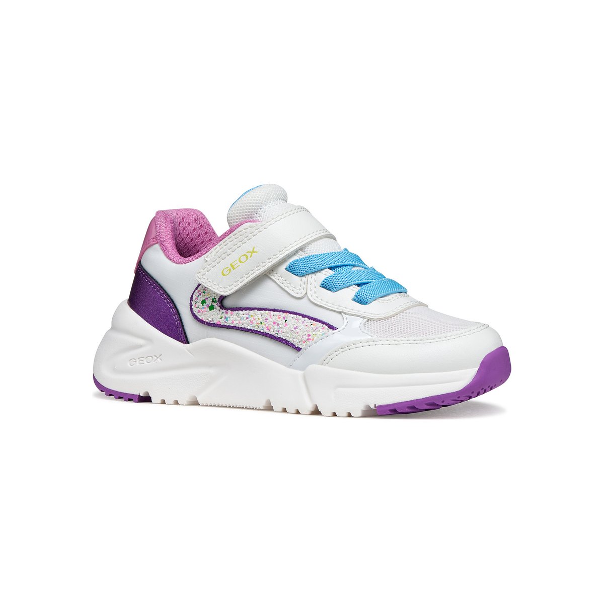 Baskets  J LOFTUS blanc/violet foncé, GEOX