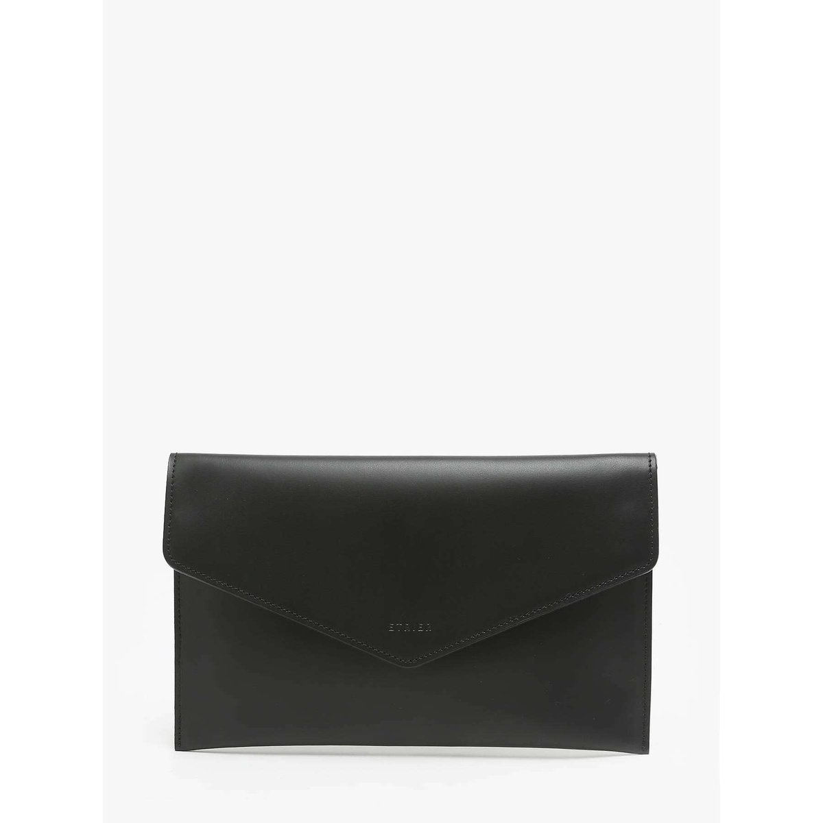 Pochette de soirée L Paddock cuir noir, ETRIER