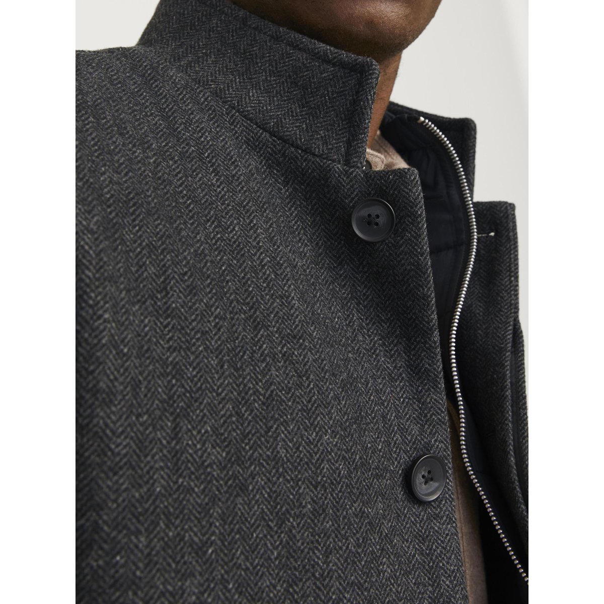Manteau dark grey melange 1, JACK & JONES