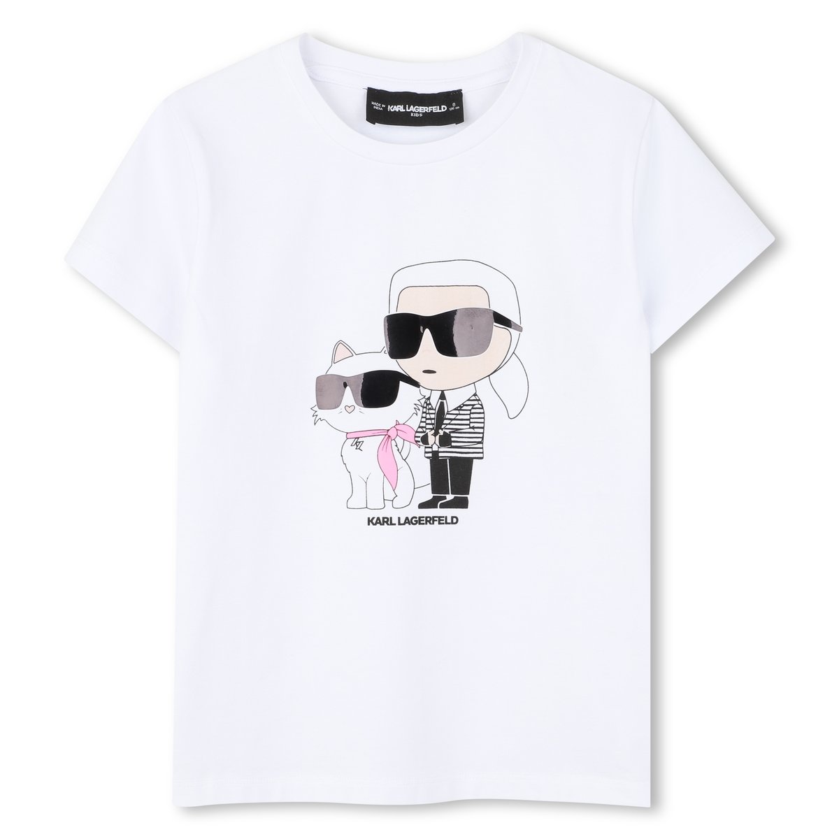 Tee-shirt manches courtes blanc, KARL LAGERFELD KIDS