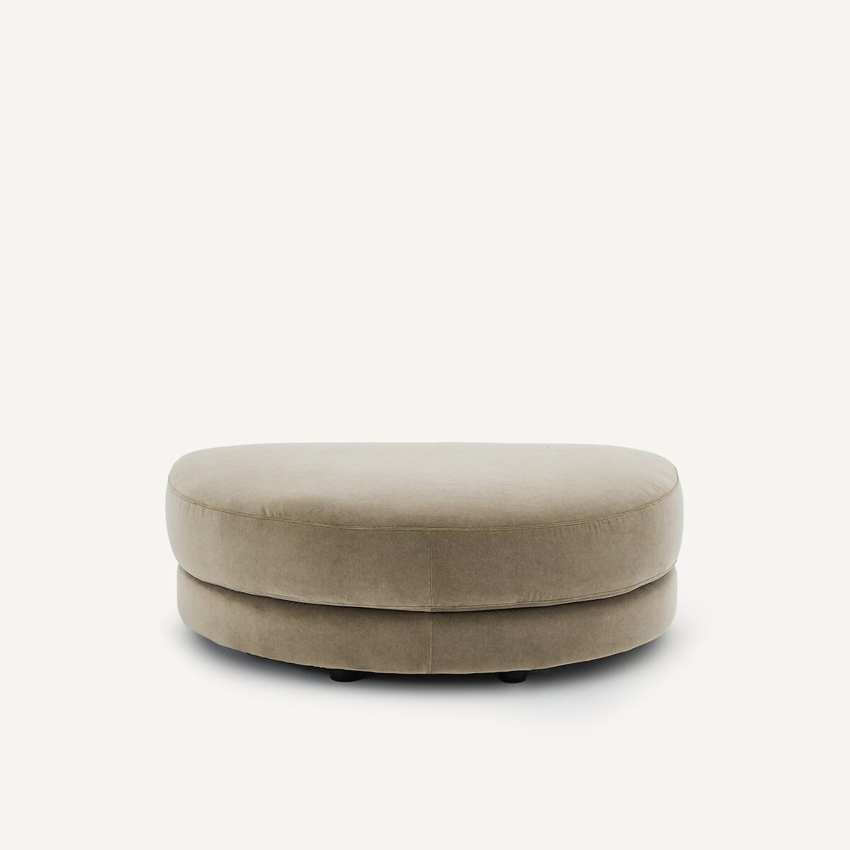 Poggiapiedi modulare in velluto stonewashed, TIBERIO grigio shiitake , AM.PM