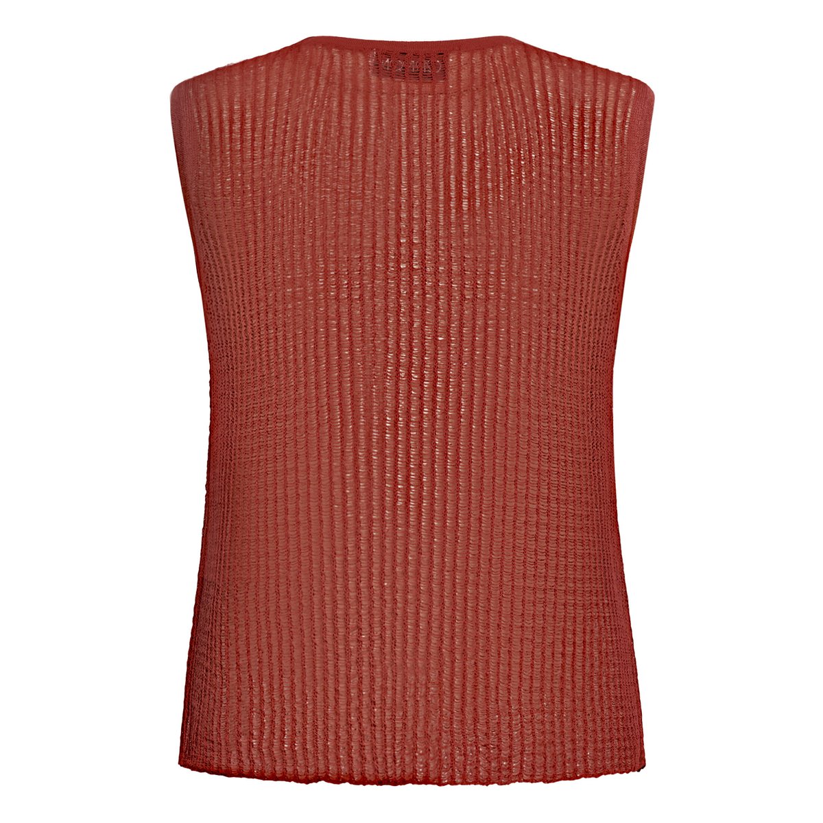 Top en maille à encolure ronde rust brown, CARTOON