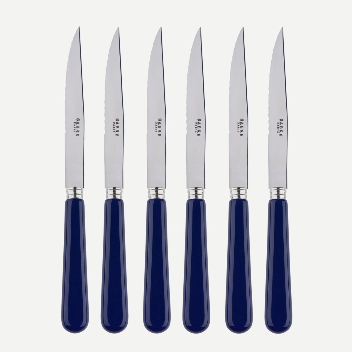Set de 6 couteaux à steak, Pop bleu marine, SABRE